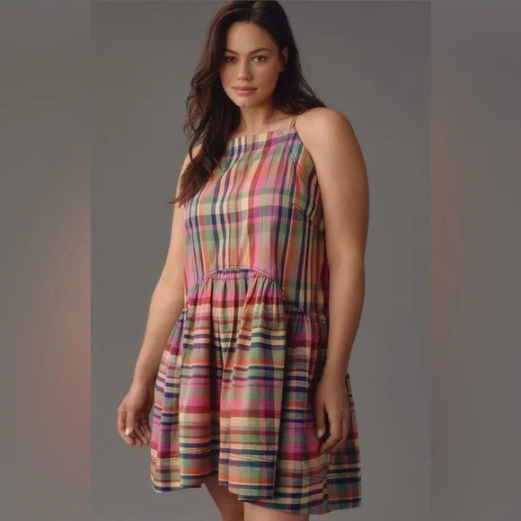 ✨ Anthropologie Kyla Flounce Mini Dress Sz XL - Picture 5 of 13